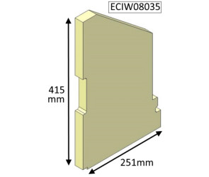 ECIW08035 Parkray LEFT Upper Side Brick  |  Aspect 8 (Boiler)
